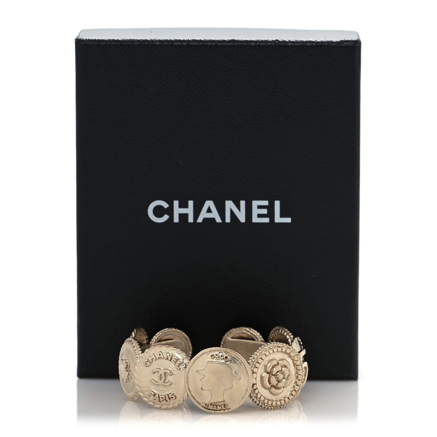 Chanel Medallion Precious Symbols Cuff Gold 5 of 5