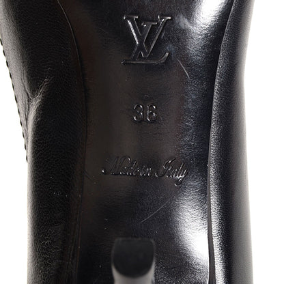 Louis Vuitton LOUIS VUITTON Leather Pointed Toe Cube Pumps 36 Black 8 of 8