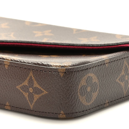 Louis Vuitton Monogram Pochette Felicie Chain Wallet Fuchsia 9 of 10