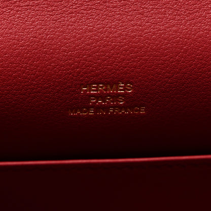 Hermes Swift Kelly Pochette Clutch Rouge Grenat 6 of 10