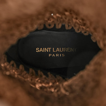 Saint Laurent Suede Twine Soho Niki 105 Thigh High Boots 37 Light Land 7 of 11