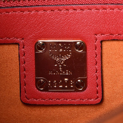MCM Calfskin Patricia Crossbody Bag Red 8 of 15