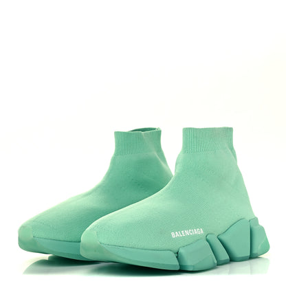 Balenciaga Technical 3D Recycled Knit Womens Speed 2.0 Transparent Sole Sneakers 39 Mint 2 of 11