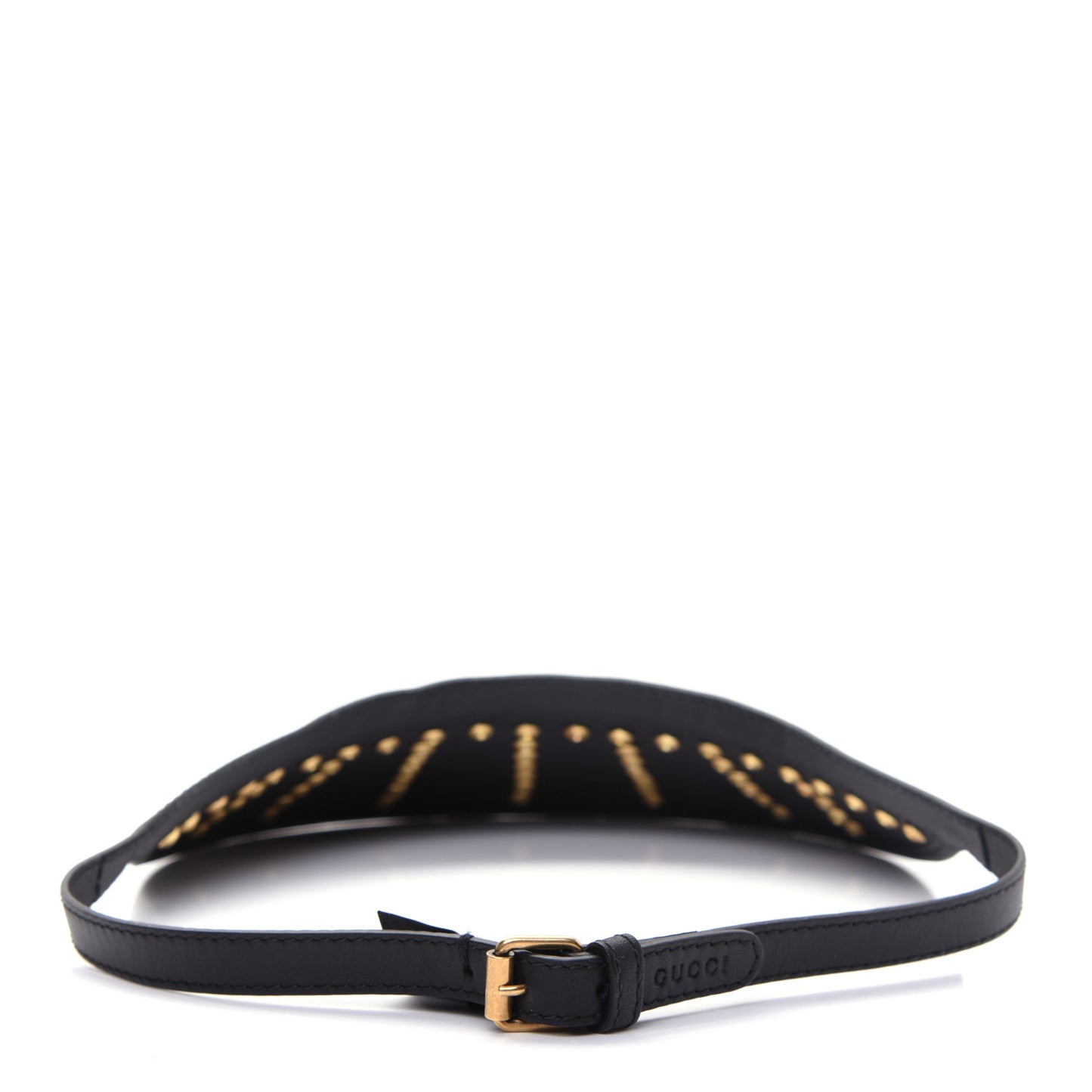 Lambskin Strass Sun Visor M Black