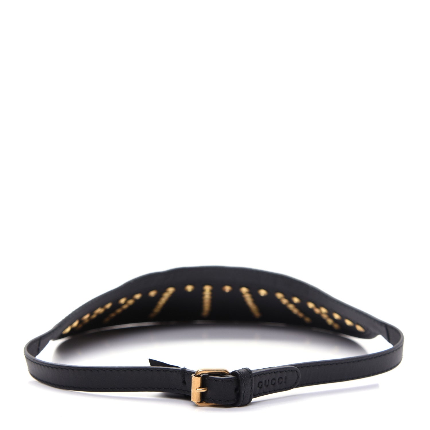 Gucci Lambskin Strass Sun Visor M Black 4 of 8