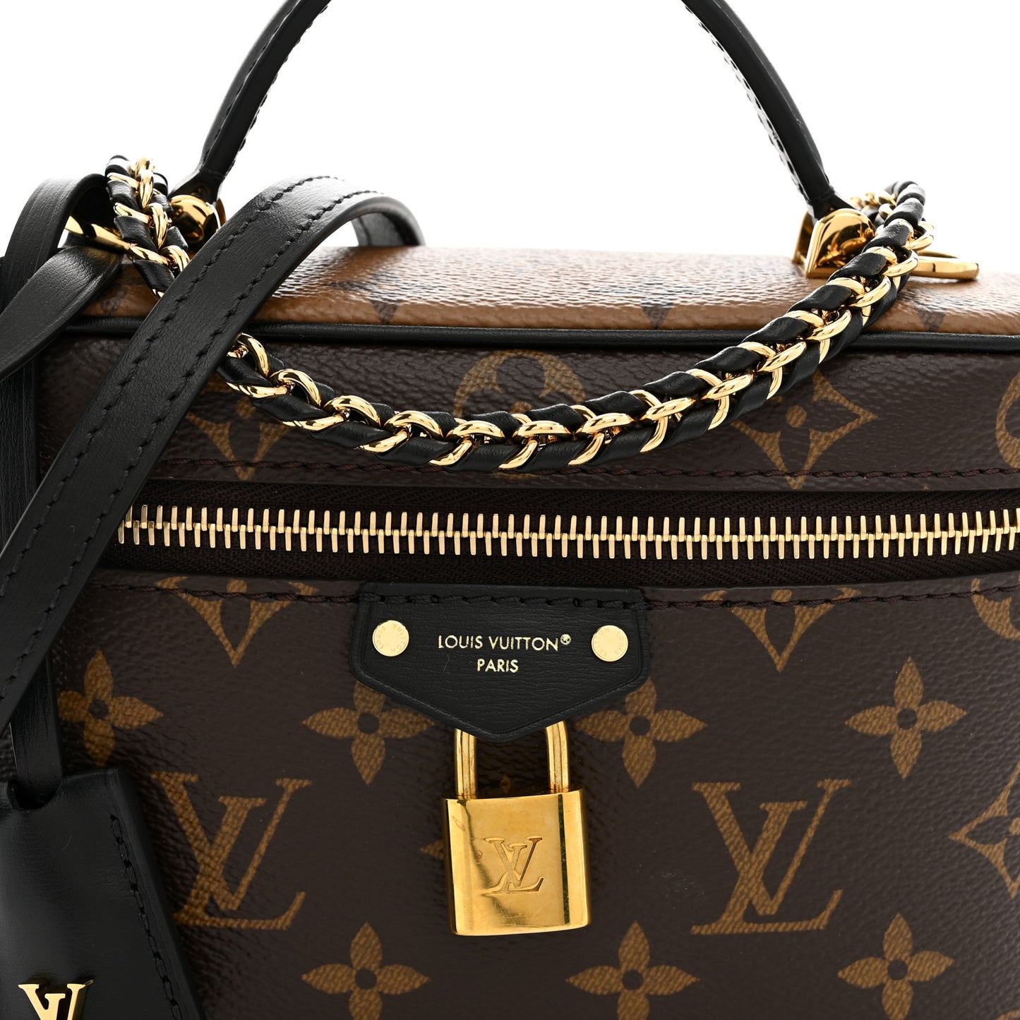 Reverse Monogram Vanity Chain Pouch