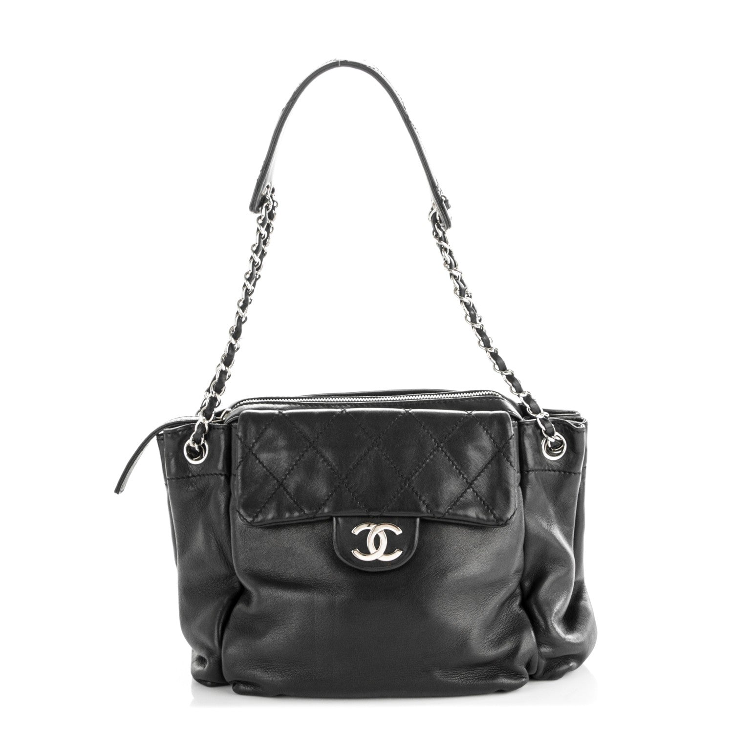 Chanel Lambskin Diamond Stitch Shoulder Bag Black 1 of 7