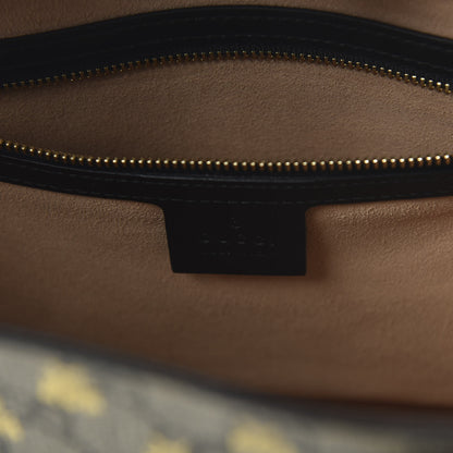 Gucci Soft GG Supreme Monogram Bees Small Crossbody Tote Beige Oro Black 8 of 10