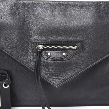 Balenciaga Veau Papier Sight Clutch Black 8 of 9