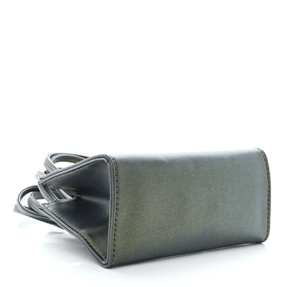 Telfar Metallic Vegan Leather Small Shopping Bag Acid 4 of 11