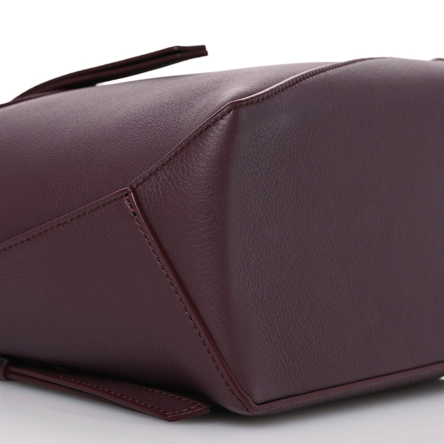 Soft Grained Calfskin Small Puzzle Edge Bag Dark Burgundy