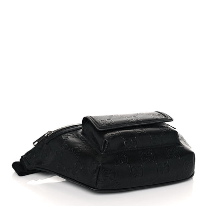 Gucci Calfskin GG Tennis Embossed Pocket Belt Bag Black 4 of 13