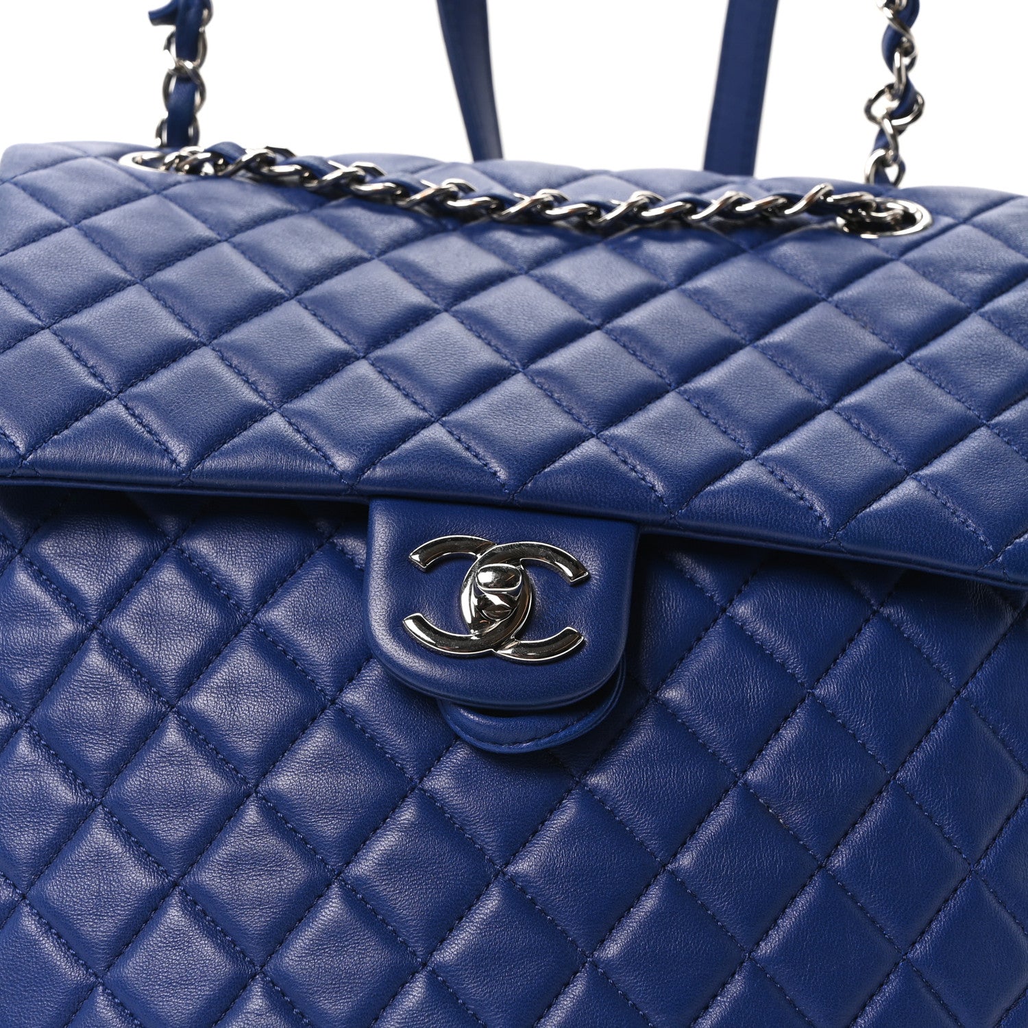 Chanel Calfskin Quilted Large Urban Spirit Backpack Navy 1793540