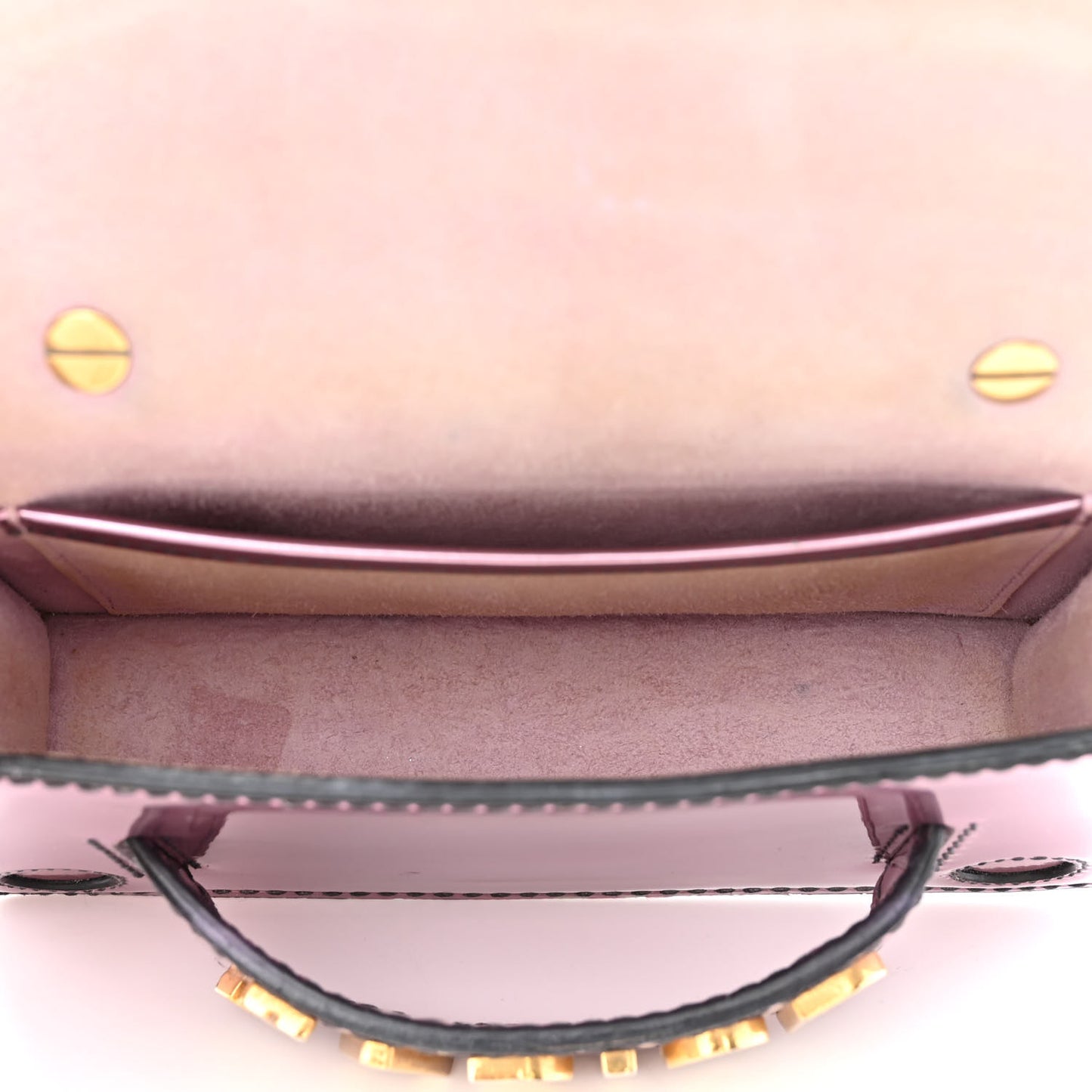 Metallic Calfskin J'Adior Mini Chain Flap Bag Pink