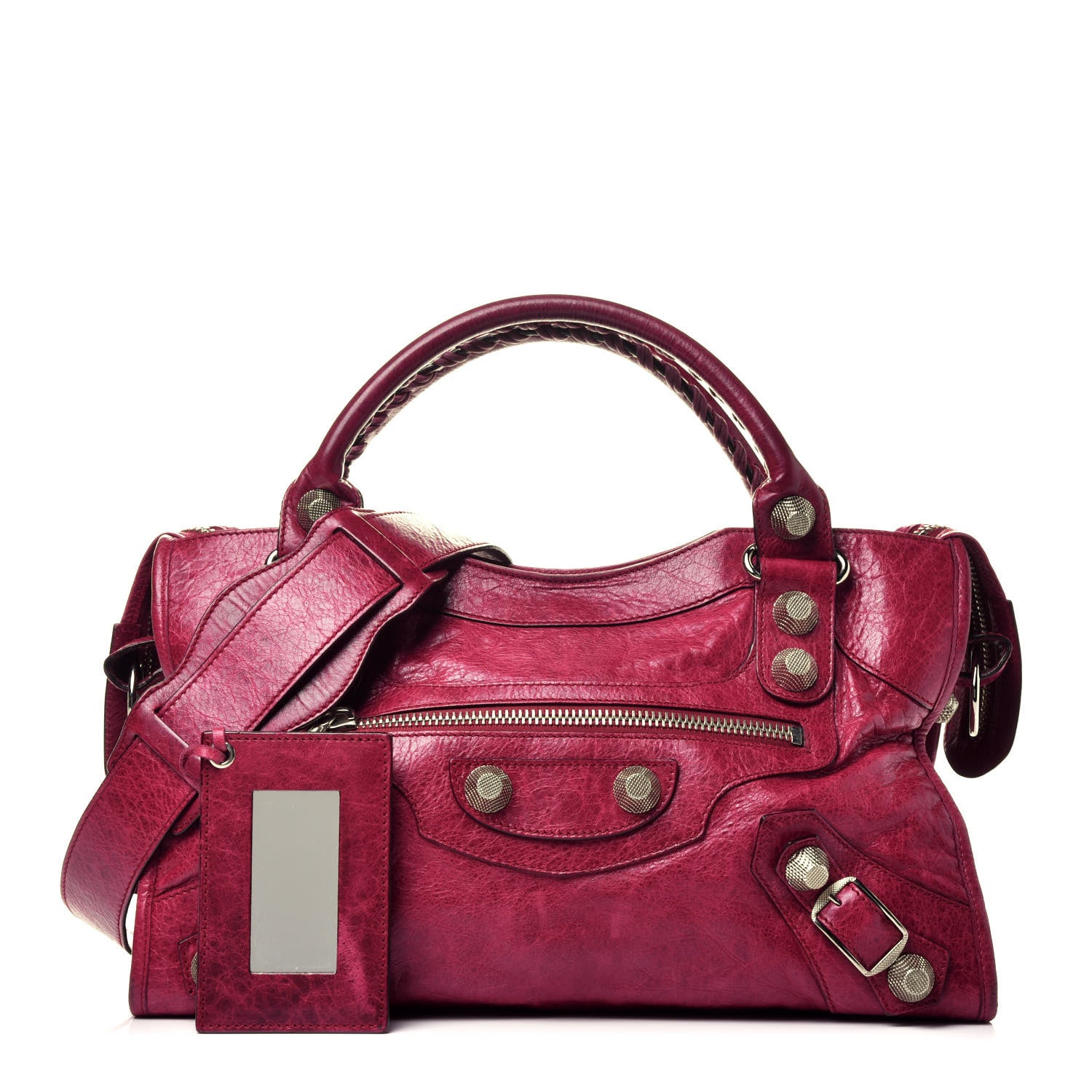 Balenciaga Agneau Giant 21 Silver Hardware City Pourpre 1 of 10