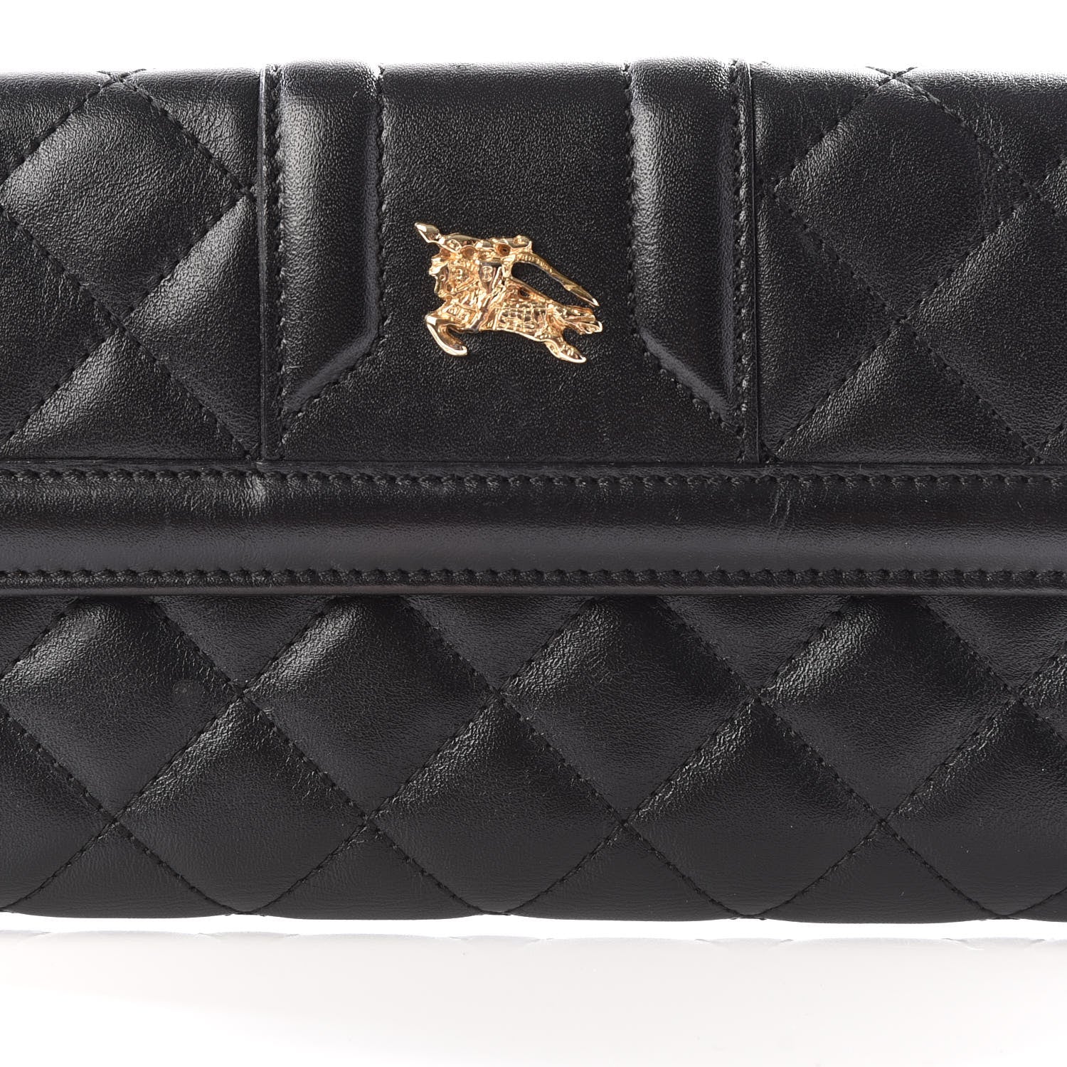 Burberry Calfskin Quilted Continental Wallet Black 12 of 12
