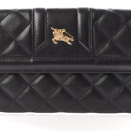 Burberry Calfskin Quilted Continental Wallet Black 12 of 12