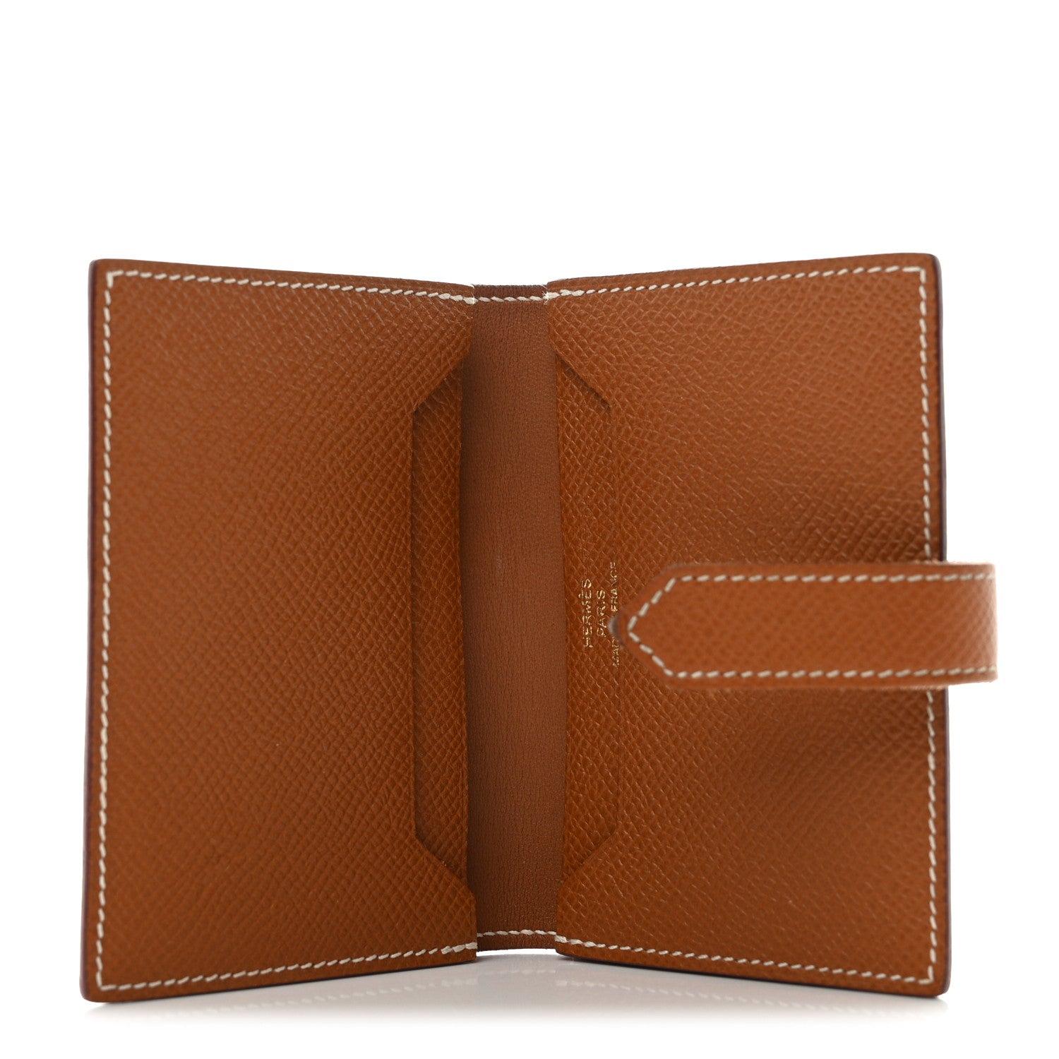 Hermes Epsom Bearn Card Holder Wallet Gold 5 of 10