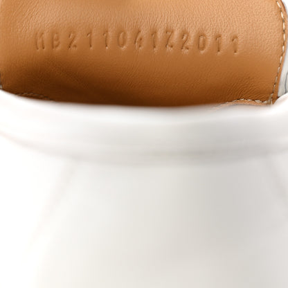 Hermes Calfskin Womens Colette Loafers 37 White 8 of 11
