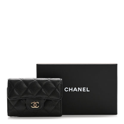 Chanel Caviar Quilted Classic 4 Key Holder Wallet Black 9 of 9