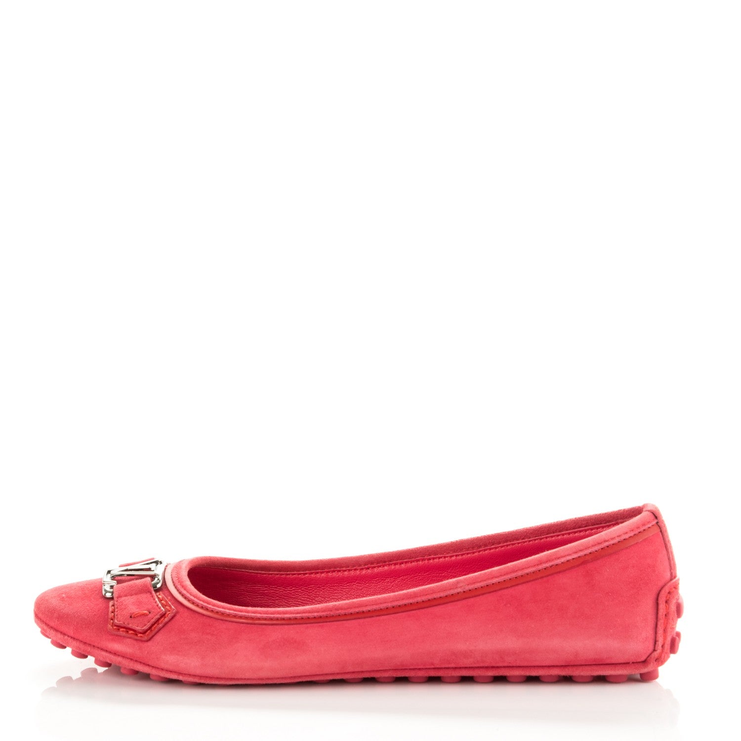 Louis Vuitton Suede Oxford Ballerina Flats 37 Framboise 1 of 7