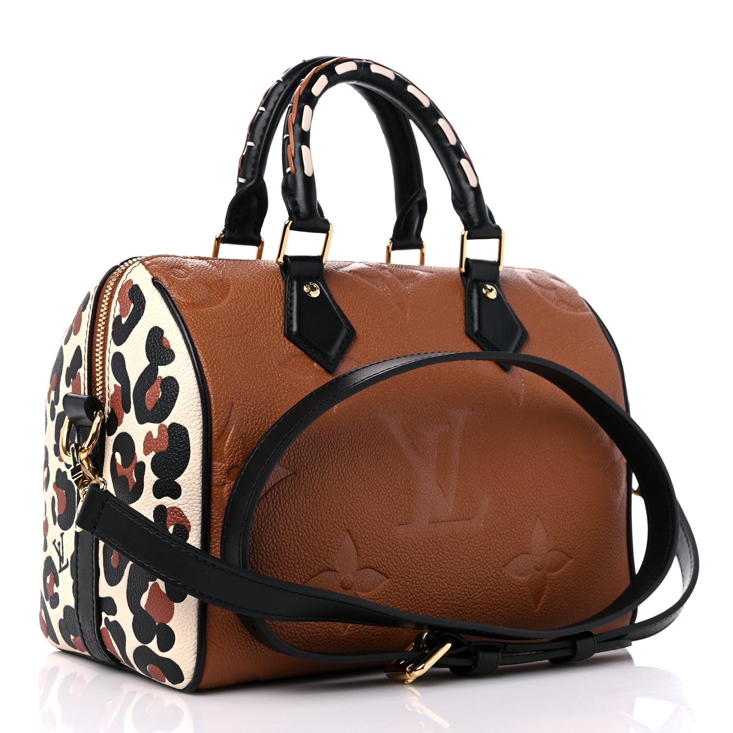 Louis Vuitton Empreinte Monogram Giant Wild At Heart Speedy Bandouliere 25 Caramel 2 of 8