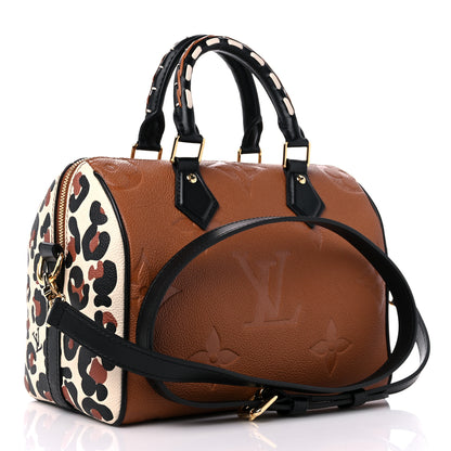 Louis Vuitton Empreinte Monogram Giant Wild At Heart Speedy Bandouliere 25 Caramel 2 of 8