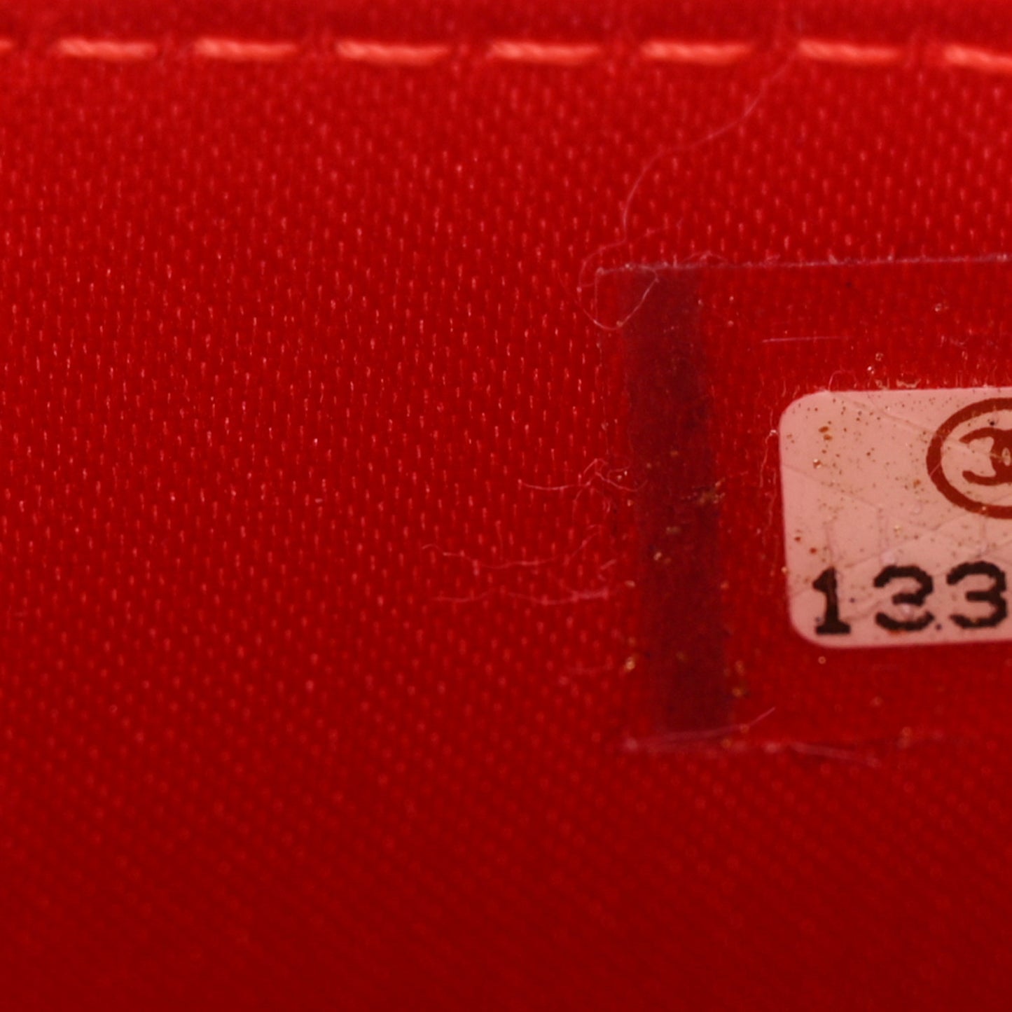 Lambskin Camellia Embossed Wallet on Chain WOC Red