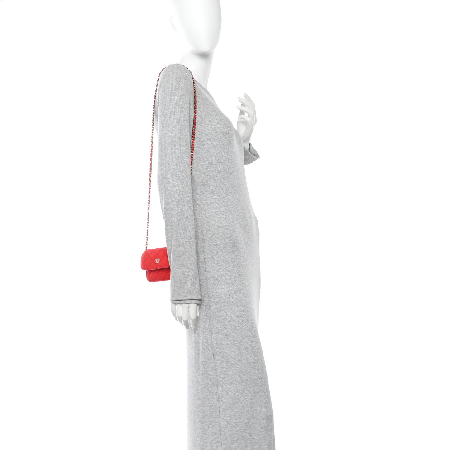 Jersey Quilted Micro Mini Flap Red