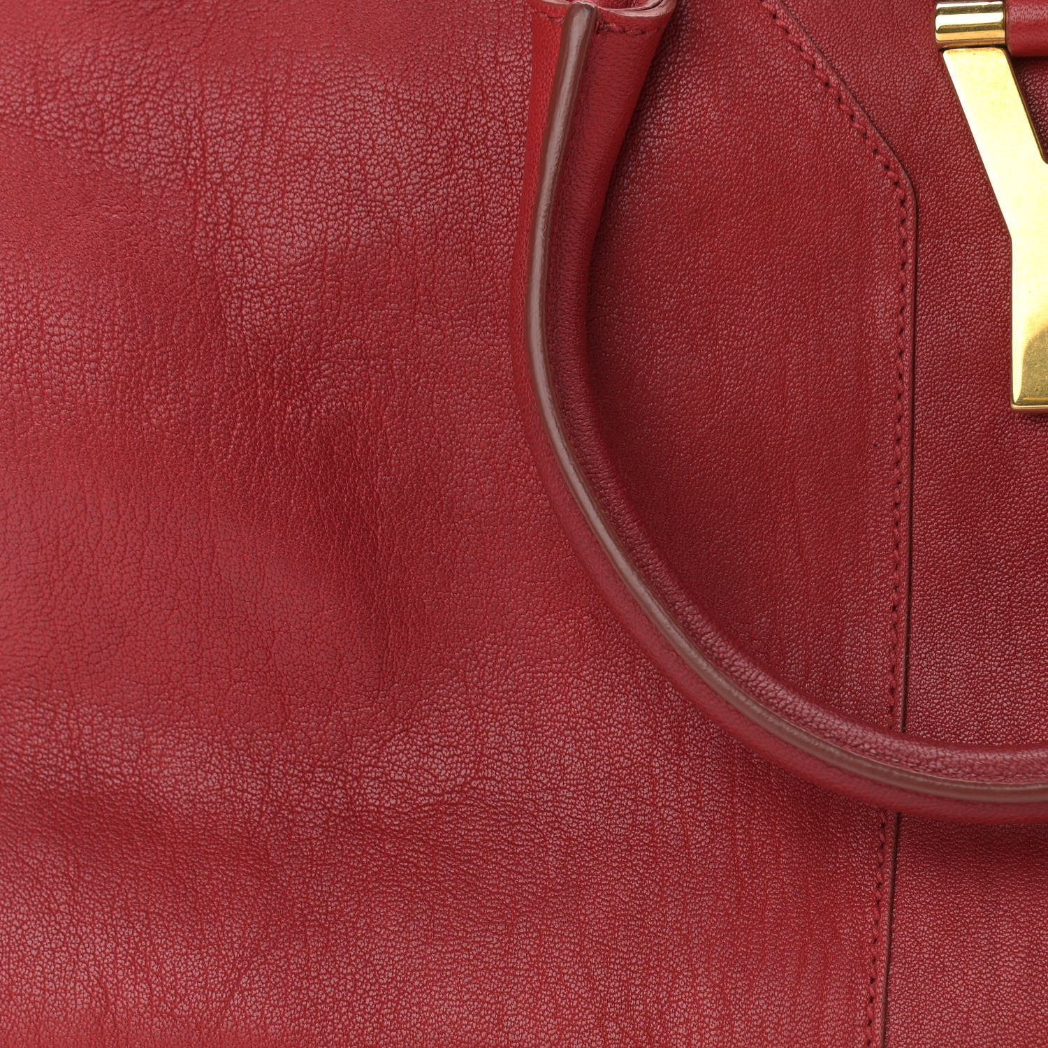 Saint Laurent Sheepskin Medium Cabas ChYc Red 13 of 15