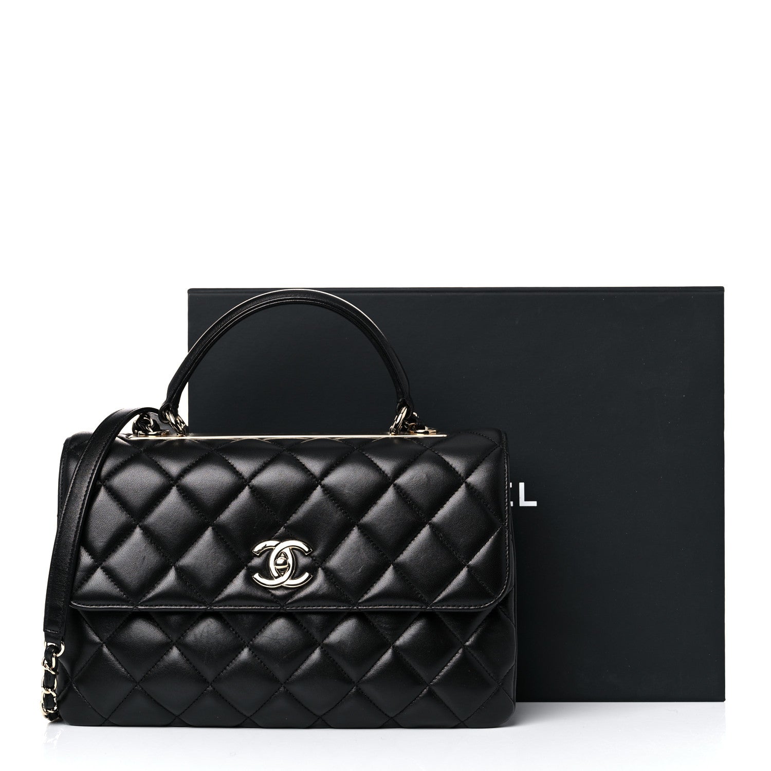 Chanel Lambskin Quilted Medium Trendy CC Flap Dual Handle Bag Black 16 of 16