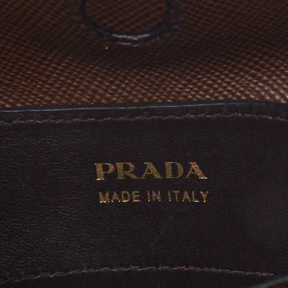Prada Saffiano Cuir Large Double Bag Cacao 7 of 9