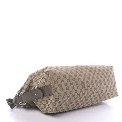 Gucci Monogram Bamboo Bar Medium Tote Olive 4 of 13