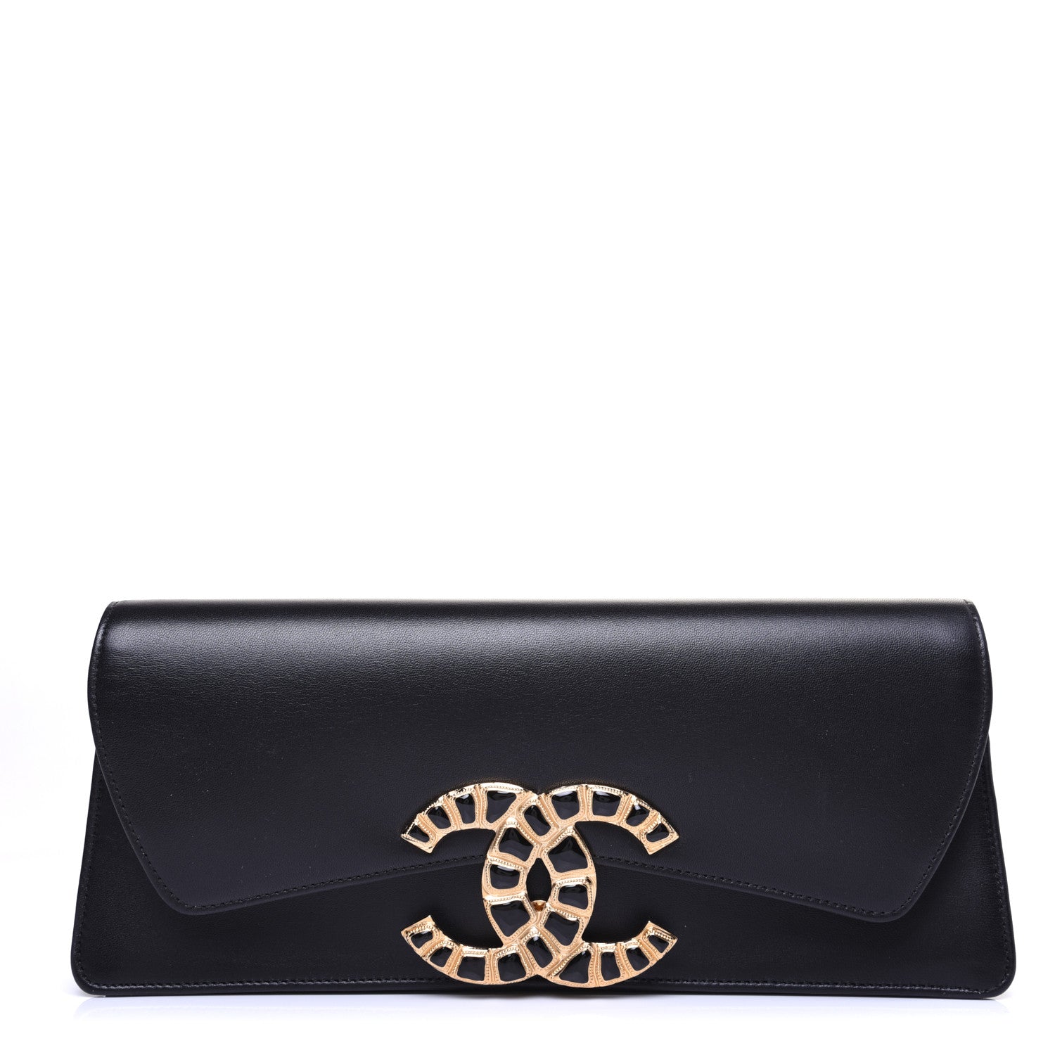 Chanel Lambskin Evening In Egypt Clutch Black 1 of 15