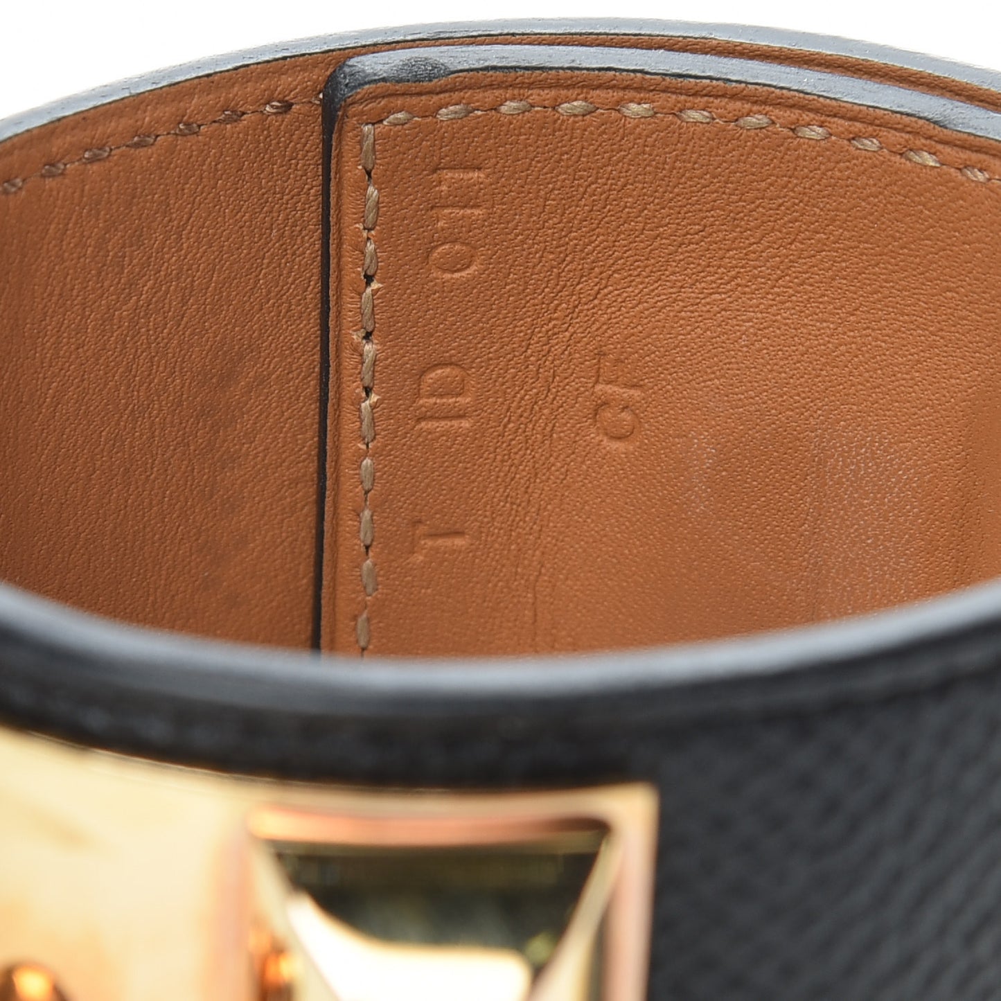 Epsom Collier de Chien CDC Bracelet S Black