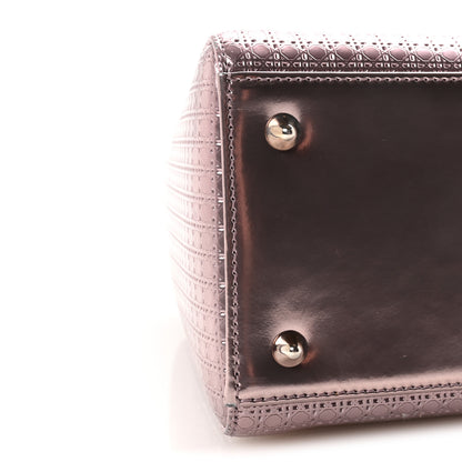 Christian Dior Metallic Patent Micro-Cannage Medium Lady Dior Pink 8 of 9