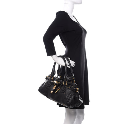 Chloe Calfskin Medium Paddington Satchel Black 2 of 9