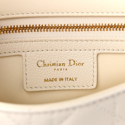 Christian Dior Calfskin Cannage Small Caro Bag Ivory 5 of 10