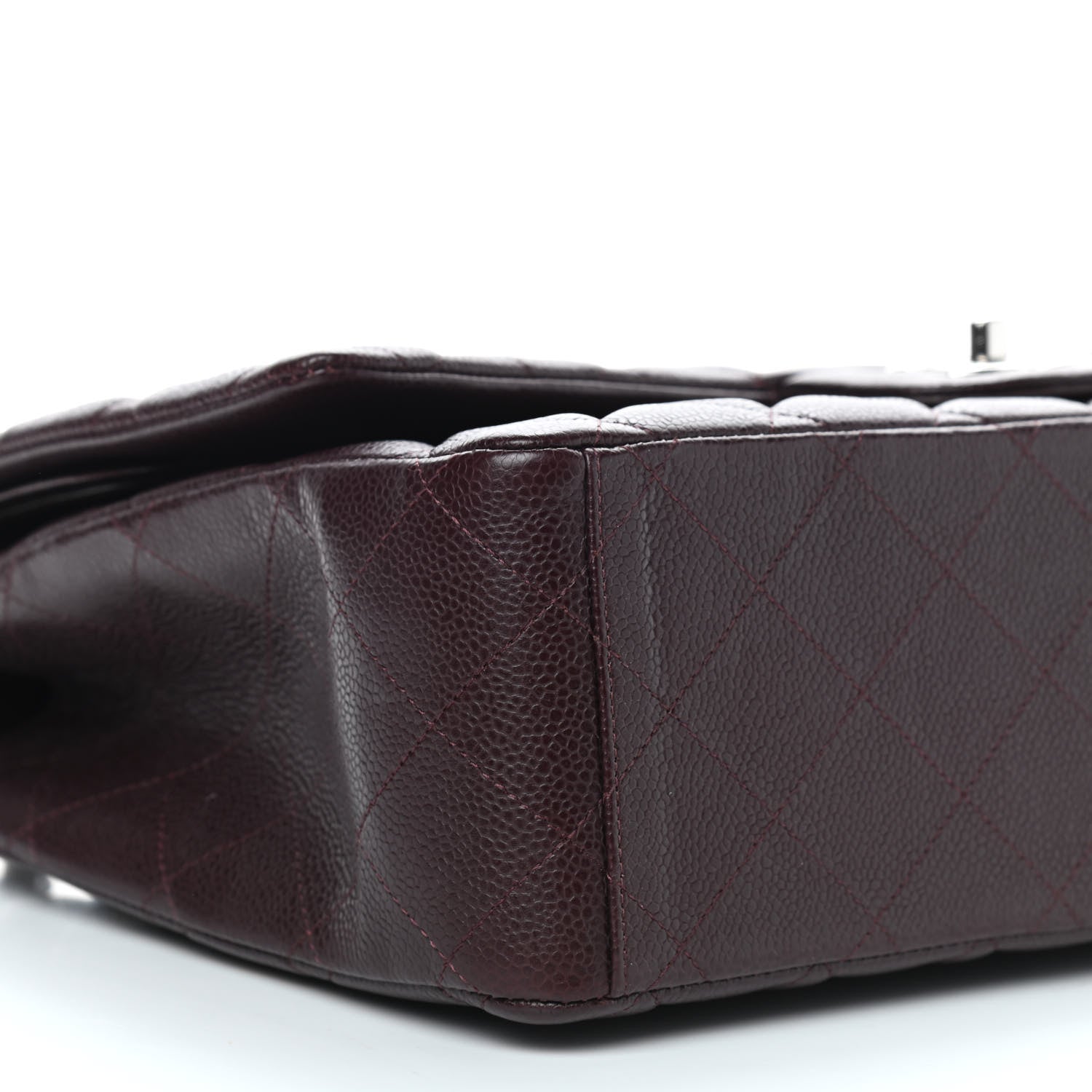 Chanel Caviar Quilted Maxi Double Flap Dark Purple 8 of 9