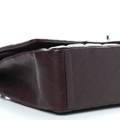 Chanel Caviar Quilted Maxi Double Flap Dark Purple 8 of 9