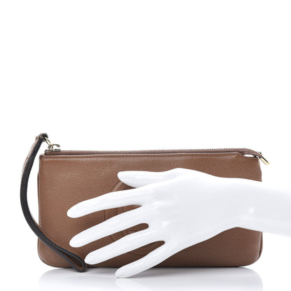 Gucci Pebbled Calfskin Soho Wristlet Camelia 2 of 14