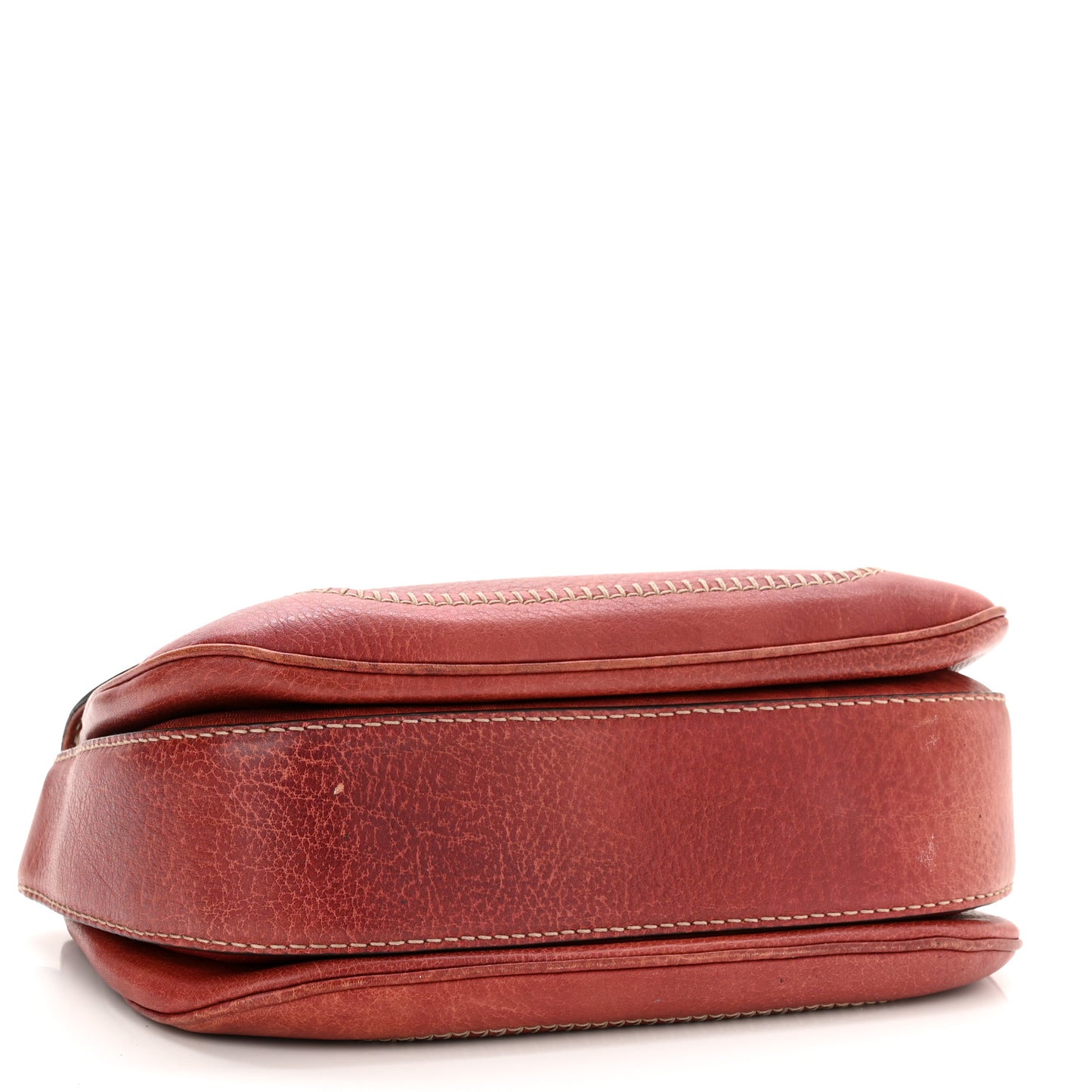 Calfskin Medium New Bamboo Top Handle Bag Red