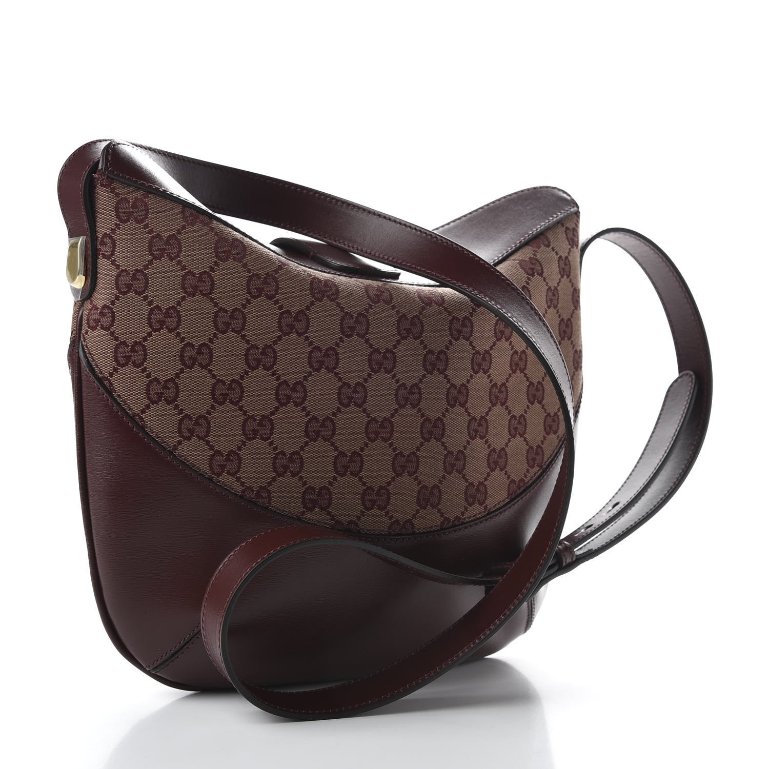 Gucci GG Monogram Calfskin Medium Arli Shoulder Bag Sahara Rubino Chardonnay 3 of 10