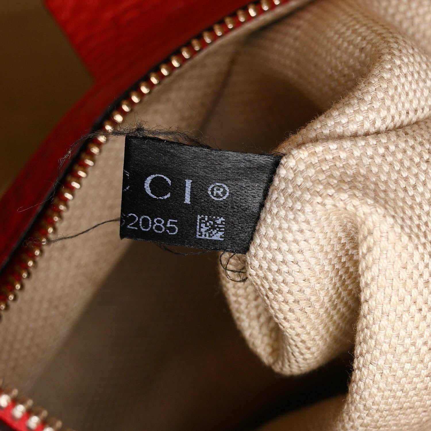 Gucci Pebbled Calfskin Medium Soho Boston Red 7 of 15