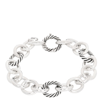 David Yurman Sterling Silver 12mm Large Oval Link Bracelet 1 of 4