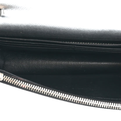 Saint Laurent Grain De Poudre Clasic Kate Monogram Tassel Chain Wallet Argento 6 of 19