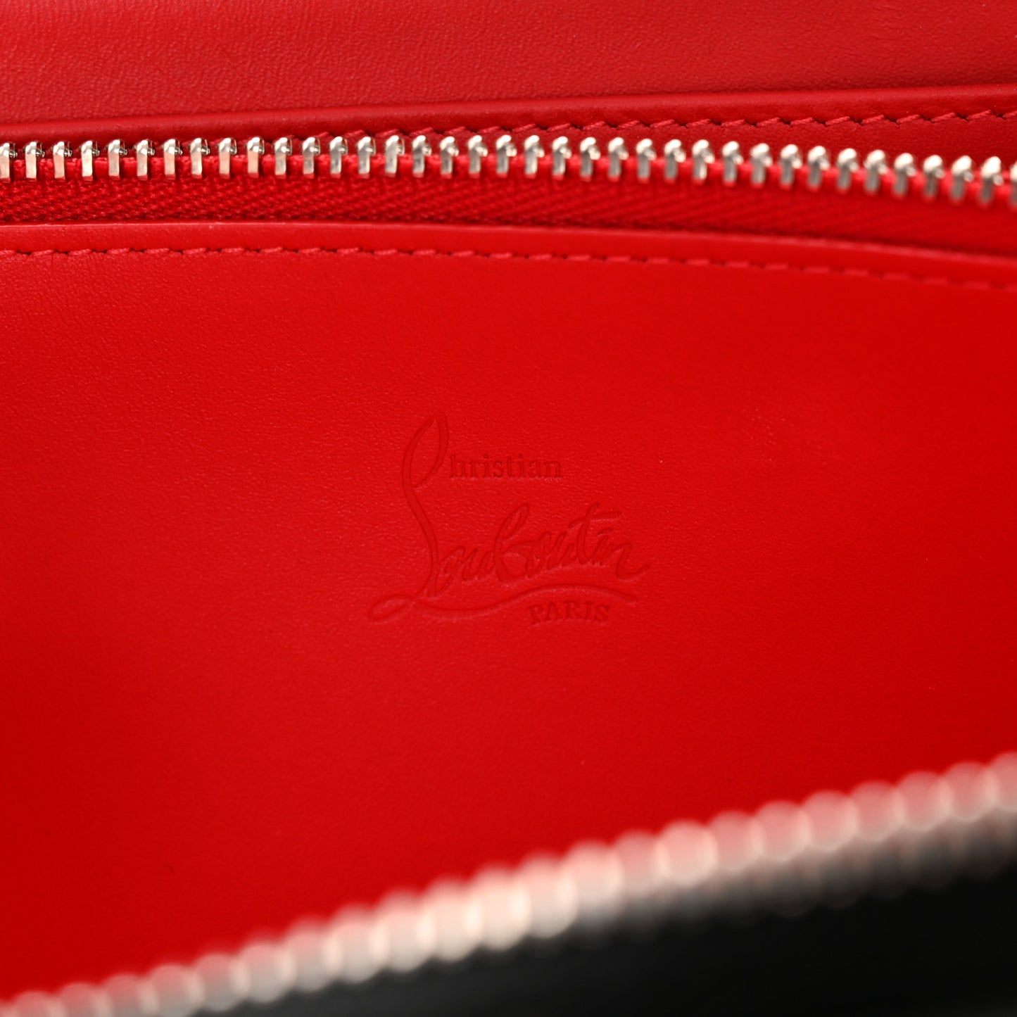 Calfskin Panettone Spiked Zip Around Wallet Leopard
