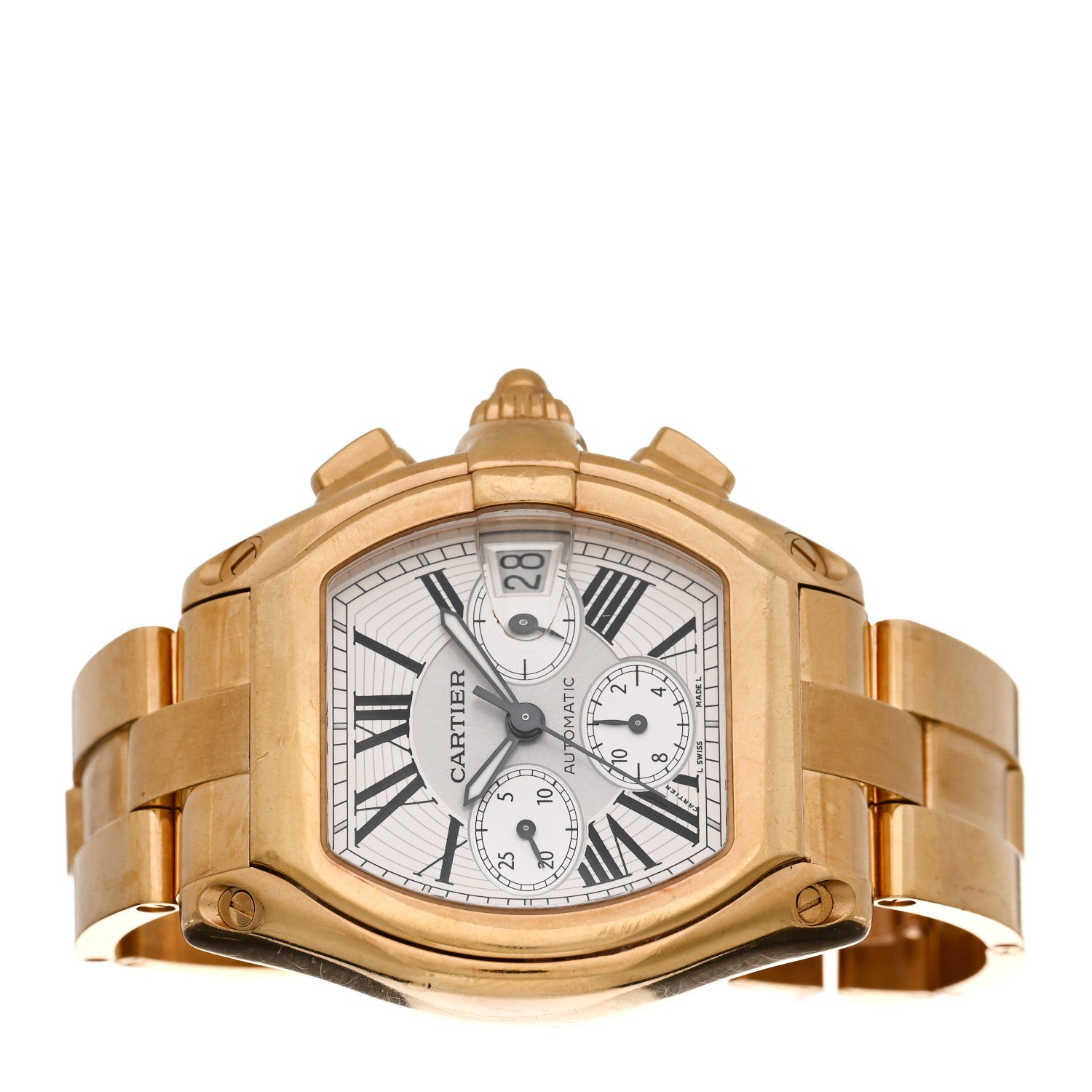 Cartier 18K Yellow Gold 43mm Roadster Chronograph Automatic Watch 2 of 4