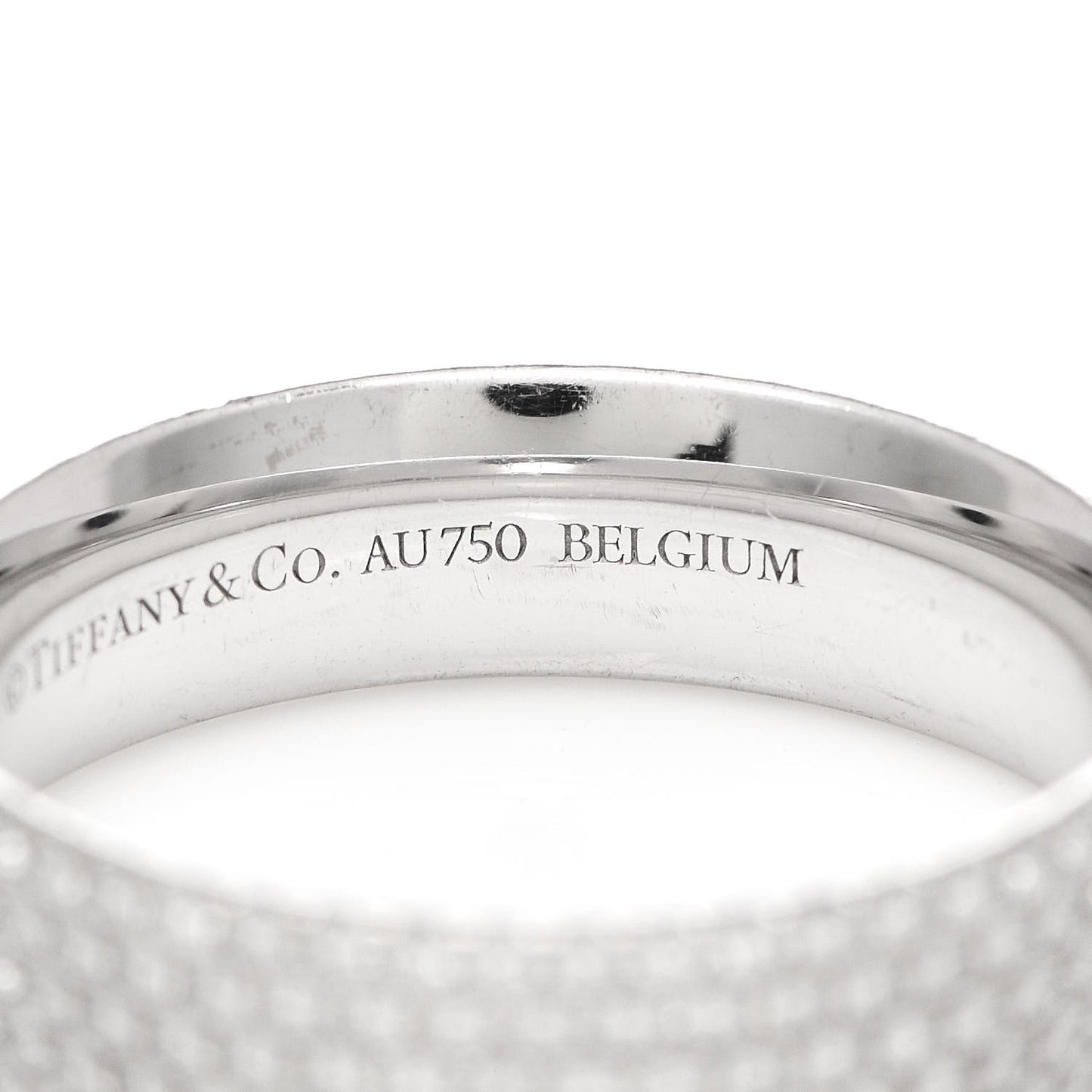 18K White Gold Diamond Metro Five-Row Ring 53 6.5