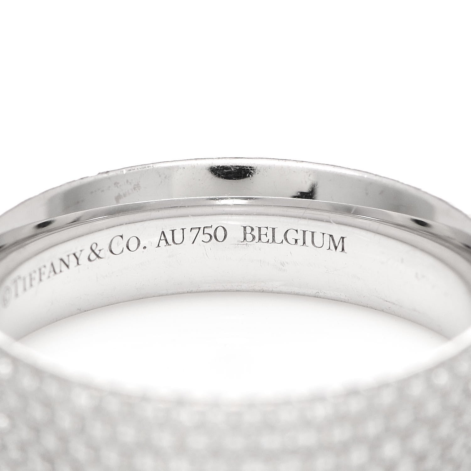 Tiffany 18K White Gold Diamond Metro Five-Row Ring 53 6.5 5 of 5